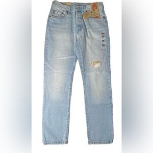 LEVI’S Women’s 501 Original-Fit Straight Leg She’s Crafty Jeans